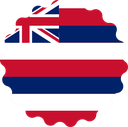 The Flag of Hawaii Scallop Circle
