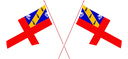The Flag of Herm Crossed Flags