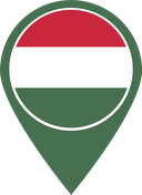 The Flag of Hungary Map Pin