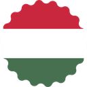 The Flag of Hungary Scallop Circle