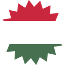 The Flag of Hungary Star Burst