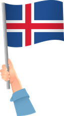 The Flag of Iceland Handheld