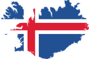The Flag of Iceland Map