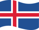 The Flag of Iceland Wavy I