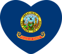 The Flag of Idaho Heart
