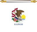 The Flag of Illinois Hanging Banner III