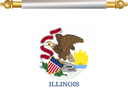 The Flag of Illinois Hanging Banner I