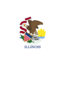 The Flag of Illinois Map Pin