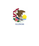 The Flag of Illinois Pole Flag III