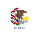 The Flag of Illinois Scallop Circle