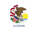 The Flag of Illinois Shielded II
