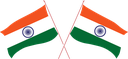 The Flag of India Crossed Flags