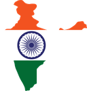 The Flag of India Map