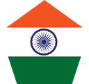 The Flag of India Pentagon