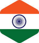 The Flag of India Rounded Hexagon