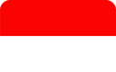 The Flag of Indonesia Rounded Rectangle