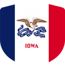 The Flag of Iowa Shielded I