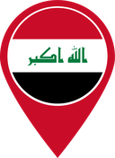 The Flag of Iraq Map Pin