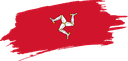 The Flag of Isle of Man Brushed