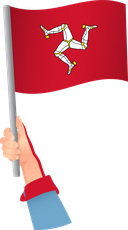 The Flag of Isle of Man Handheld