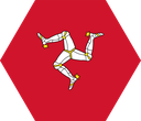 The Flag of Isle of Man Hexagon I
