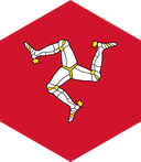 The Flag of Isle of Man Hexagon II