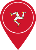 The Flag of Isle of Man Map Pin