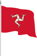 The Flag of Isle of Man Pole Flag II
