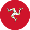 The Flag of Isle of Man Round