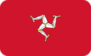 The Flag of Isle of Man Rounded Rectangle