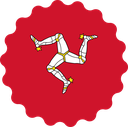 The Flag of Isle of Man Scallop Circle