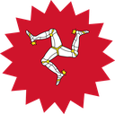 The Flag of Isle of Man Star Burst