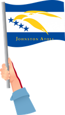 The Flag of Johnston Atoll Handheld