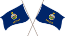 The Flag of Kansas Crossed Flags