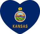 The Flag of Kansas Heart