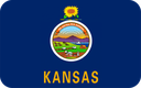 The Flag of Kansas Rounded Rectangle