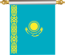 The Flag of Kazakhstan Hanging Banner IV