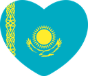 The Flag of Kazakhstan Heart