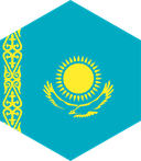 The Flag of Kazakhstan Hexagon II