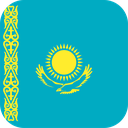 The Flag of Kazakhstan Rounded Square
