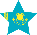 The Flag of Kazakhstan Star