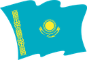 The Flag of Kazakhstan Wavy II
