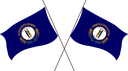 The Flag of Kentucky Crossed Flags