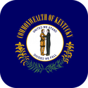 The Flag of Kentucky Rounded Square