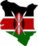 The Flag of Kenya Map