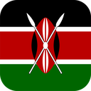The Flag of Kenya Rounded Square