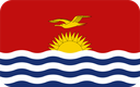 The Flag of Kiribati Rounded Rectangle