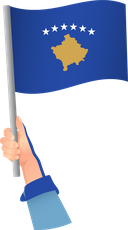 The Flag of Kosovo Handheld