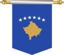 The Flag of Kosovo Hanging Banner III