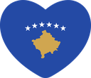 The Flag of Kosovo Heart